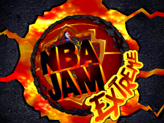 NBA Jam Extreme title screen for Playstation